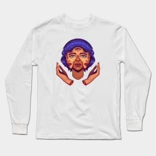 3 face Long Sleeve T-Shirt